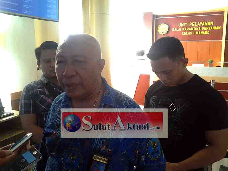 AKBP Jhon Thenu, Kabid Pemberantasan BNNP Sulut saat diwawancarai.